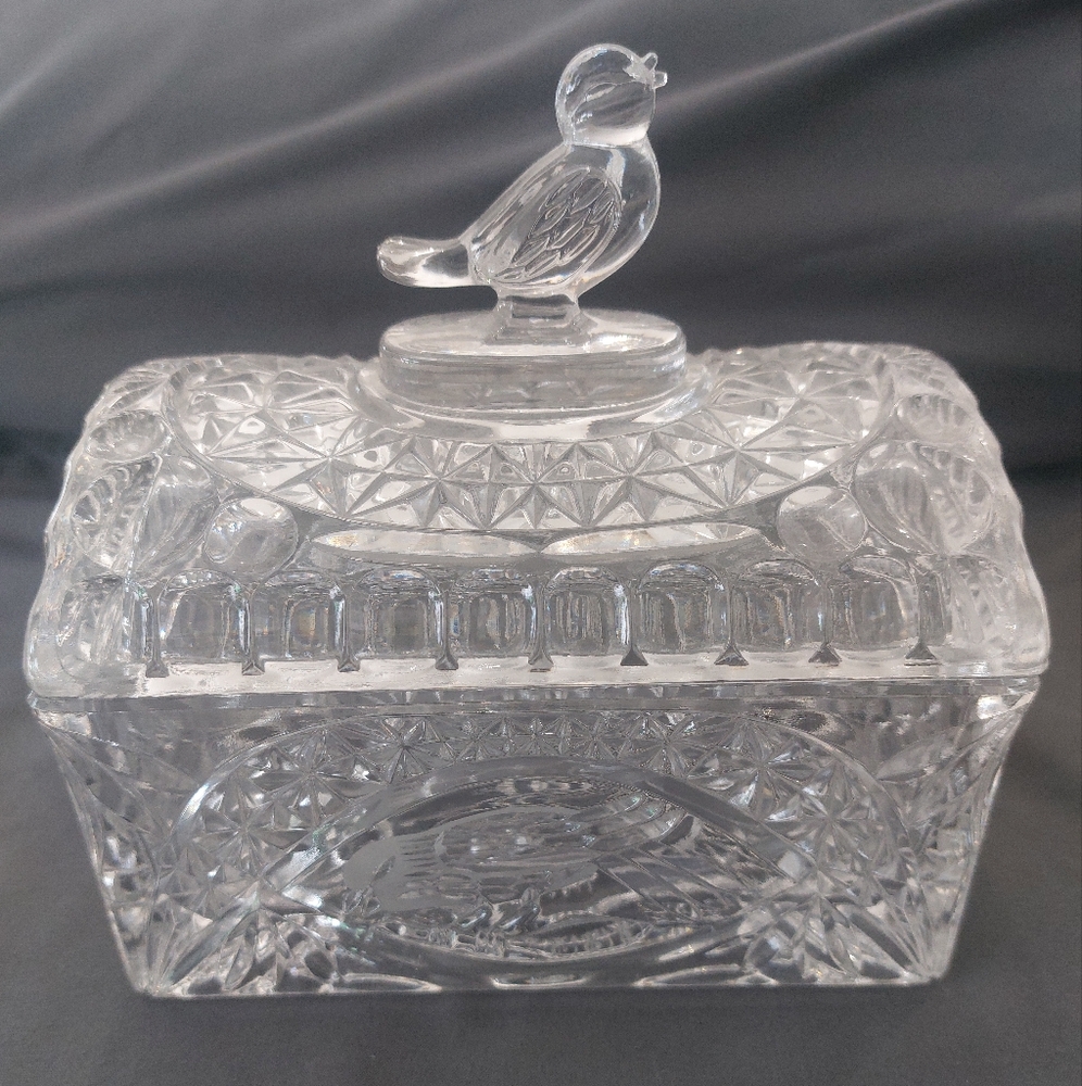Vintage Hofbauer lead crystal the 'Byrdes' box.